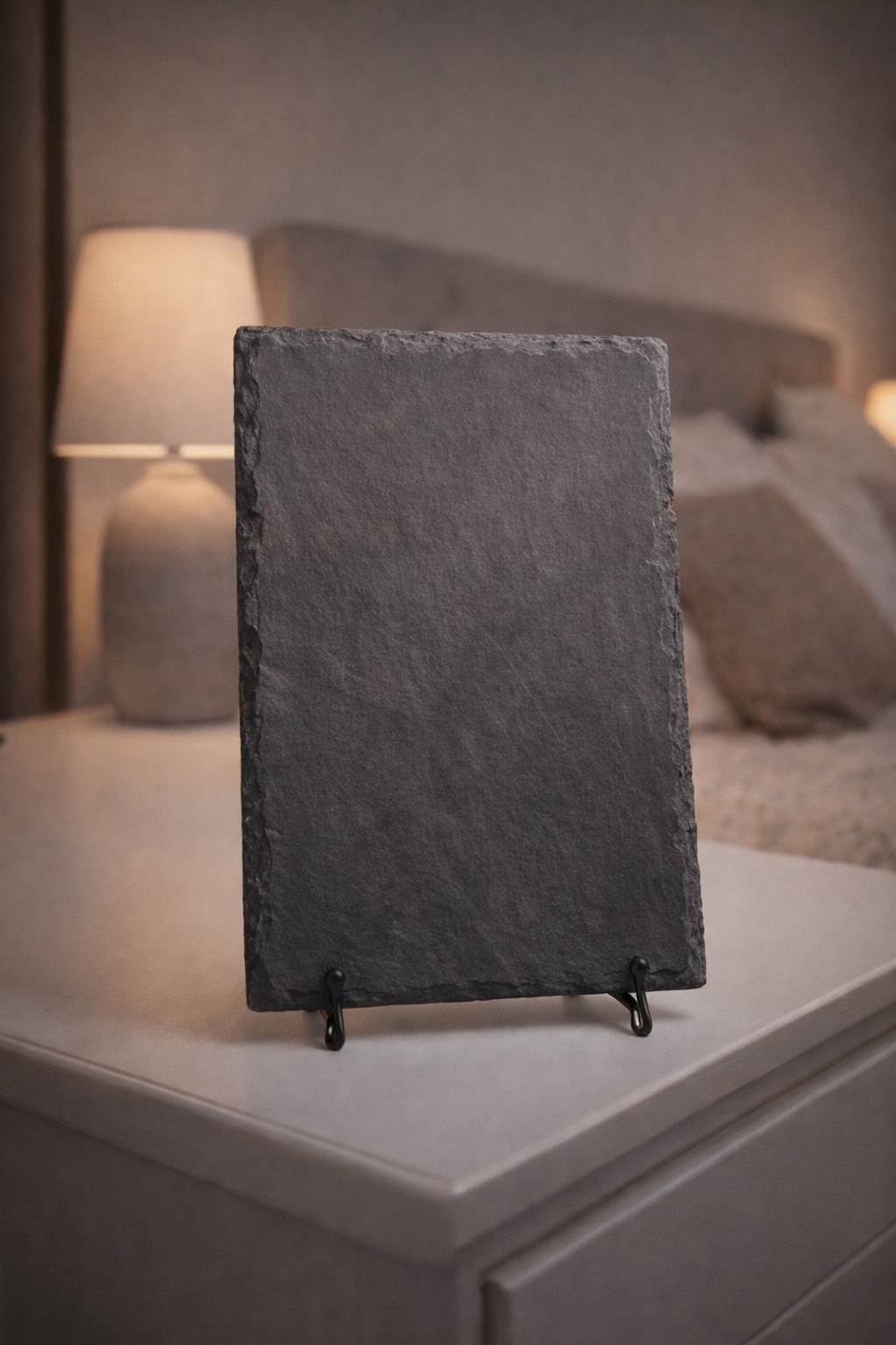 Cadre décoratif en ardoise naturelle avec photo gravée